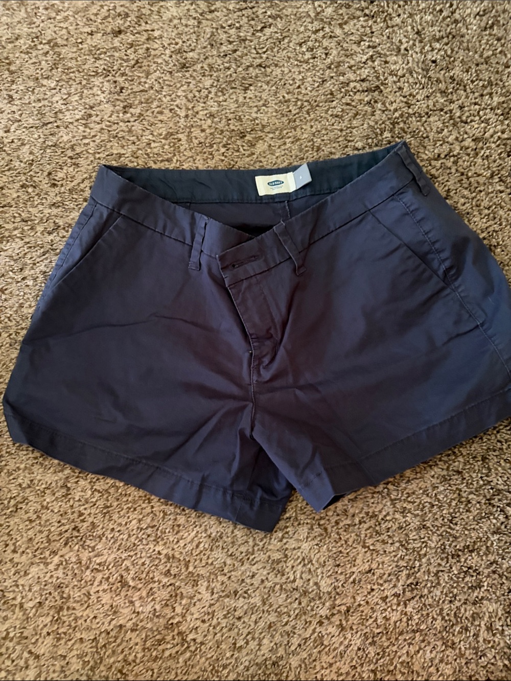 Old Navy Navy Cotton Bermuda Shorts